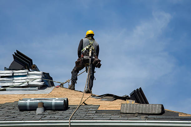 Professional Roof Replacement technician working in Phippsburg, ME